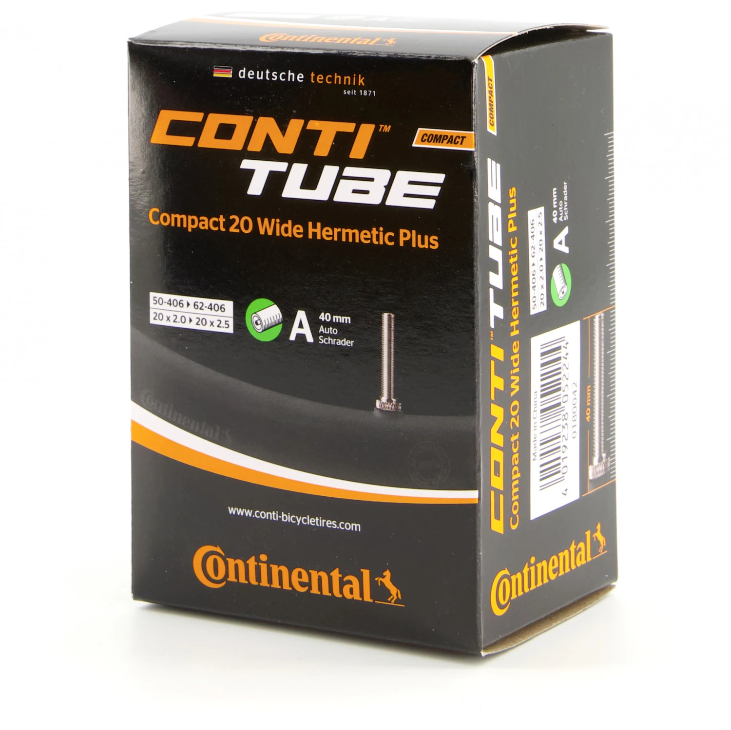 Continental Compact Tube Wide Hermetic Plus 20'(50/62-406) - Chambre à Air Pour Vélo 3 Continental Compact Tube Wide Hermetic Plus 20'(50/62-406) - Chambre à Air Pour Vélo